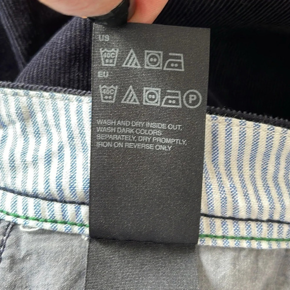 TOMMY HILFIGER Corduroy Mini Skirt Navy Blue Preppy Academia Y2K Size 10 - Picture 8 of 10